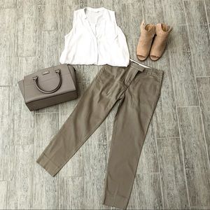 H&M Light Brown Straight Leg Trousers